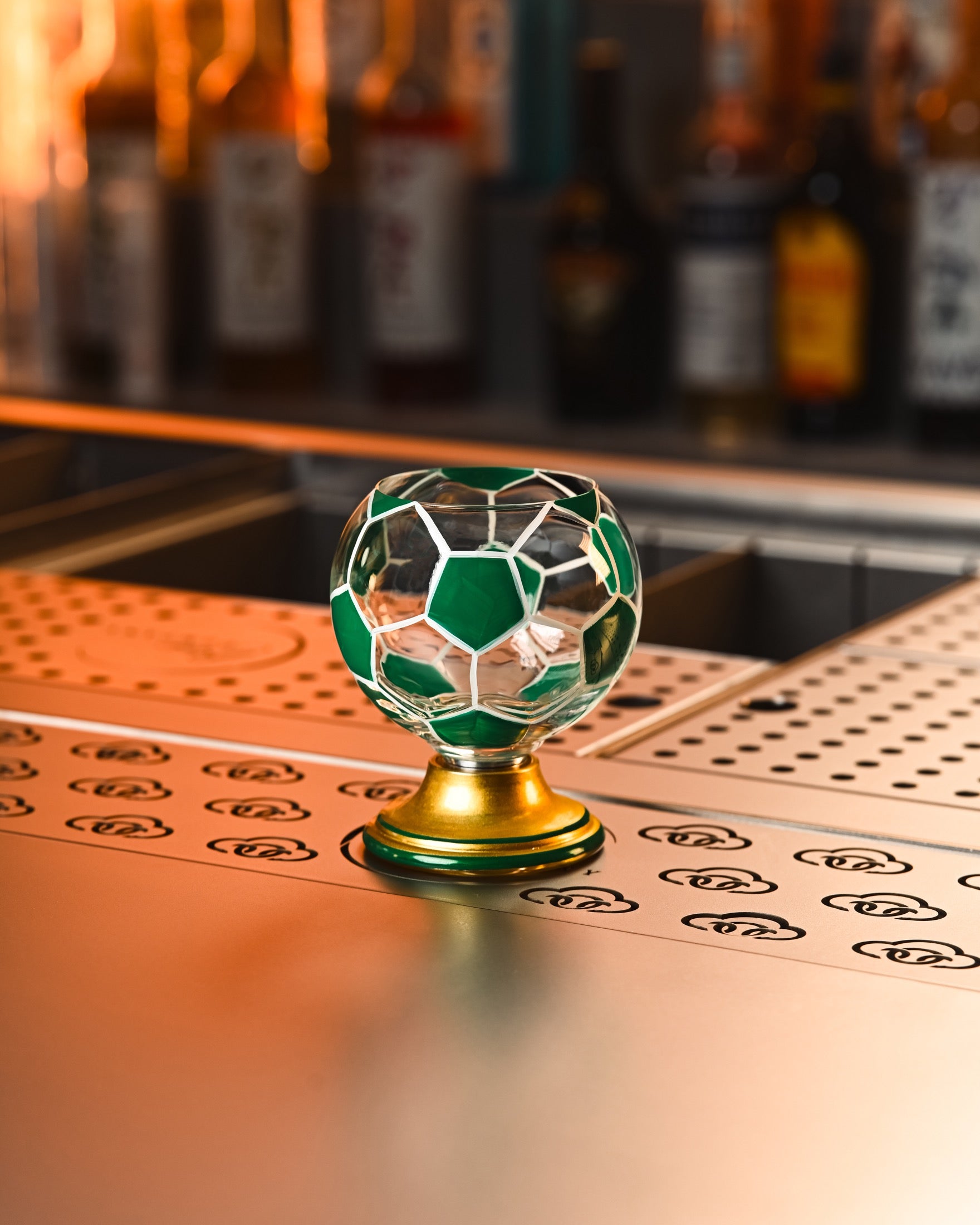 Sports-Themed Spinning-Rotating Glass Cups