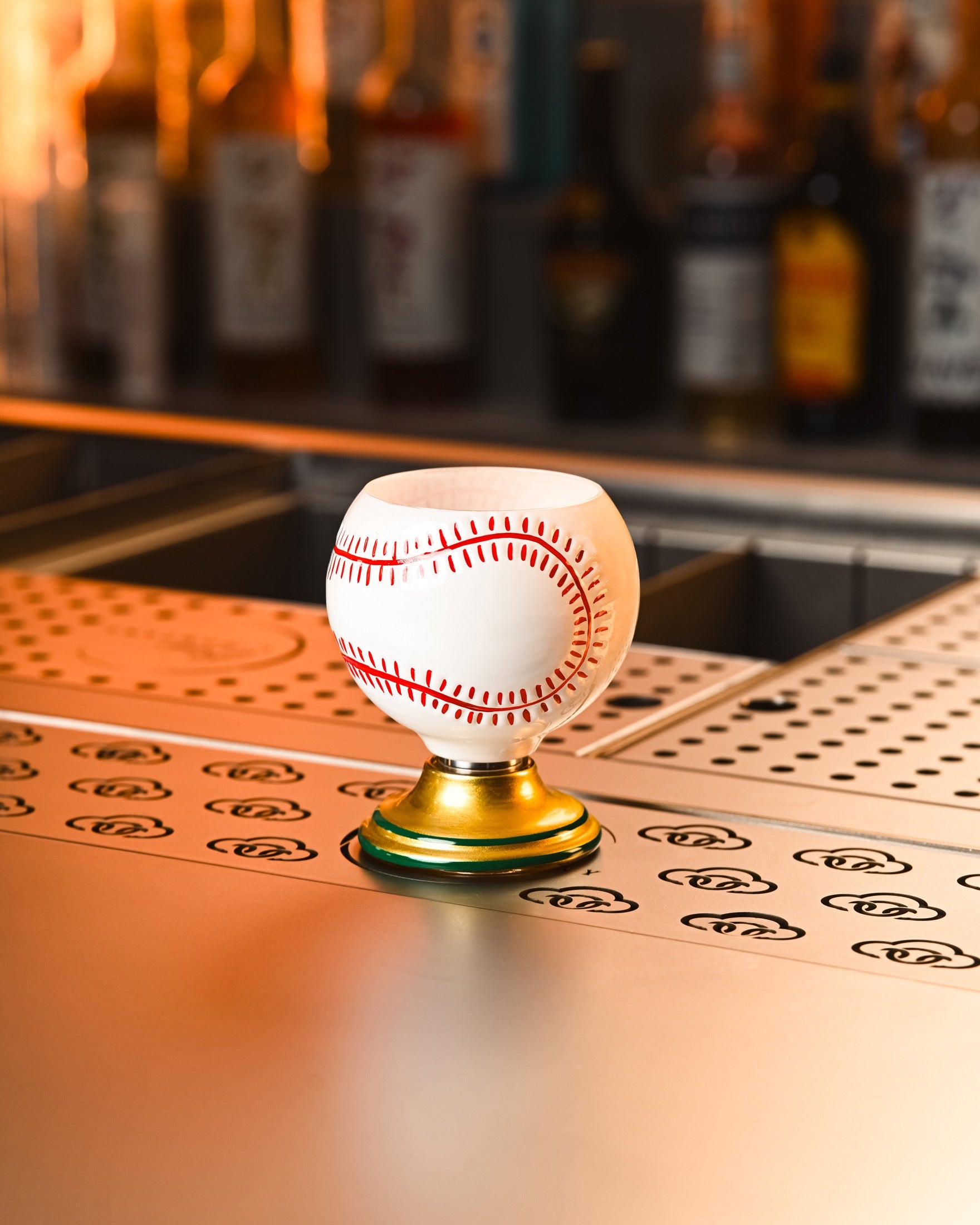 Sports-Themed Spinning-Rotating Glass Cups