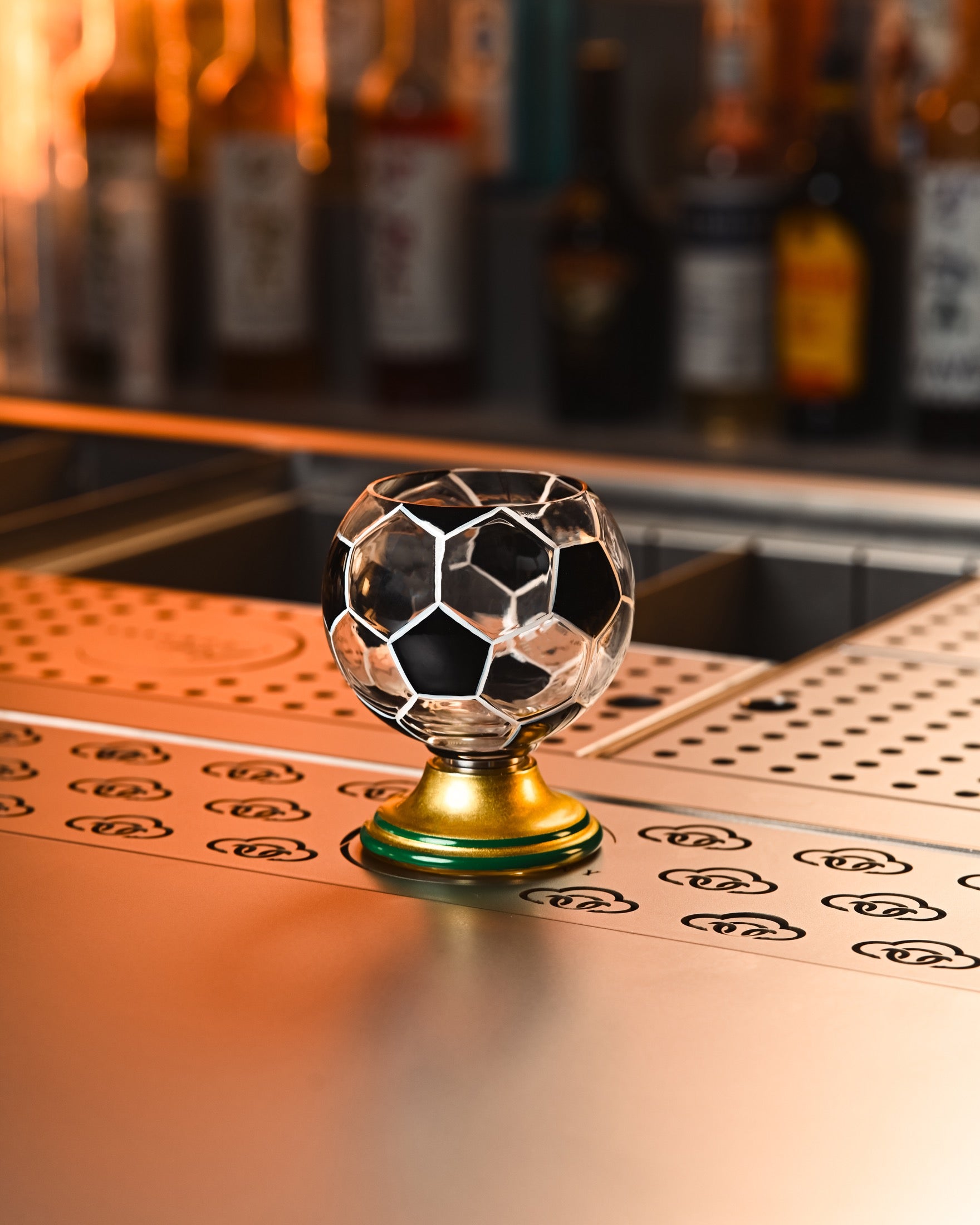 Sports-Themed Spinning-Rotating Glass Cups