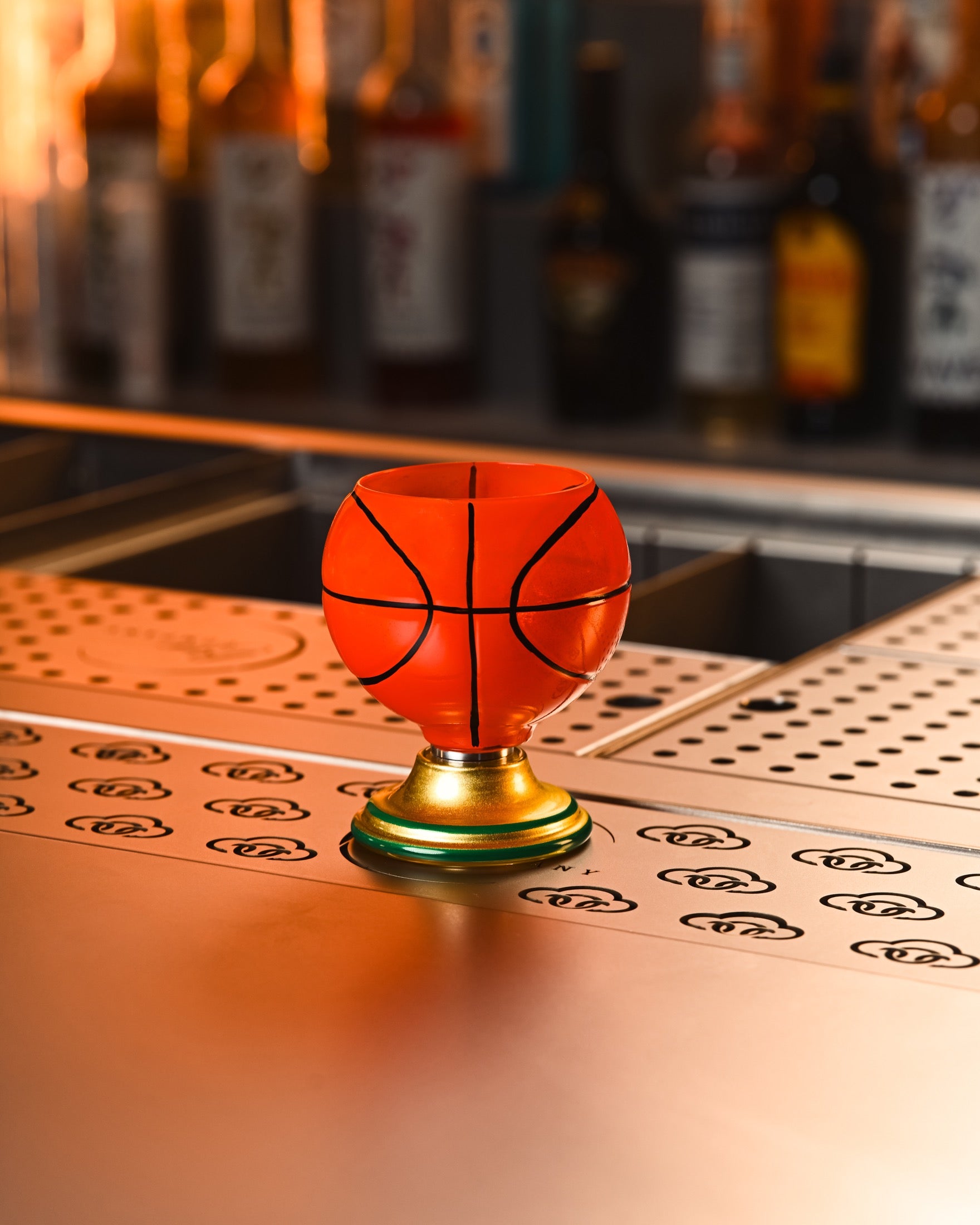 Sports-Themed Spinning-Rotating Glass Cups