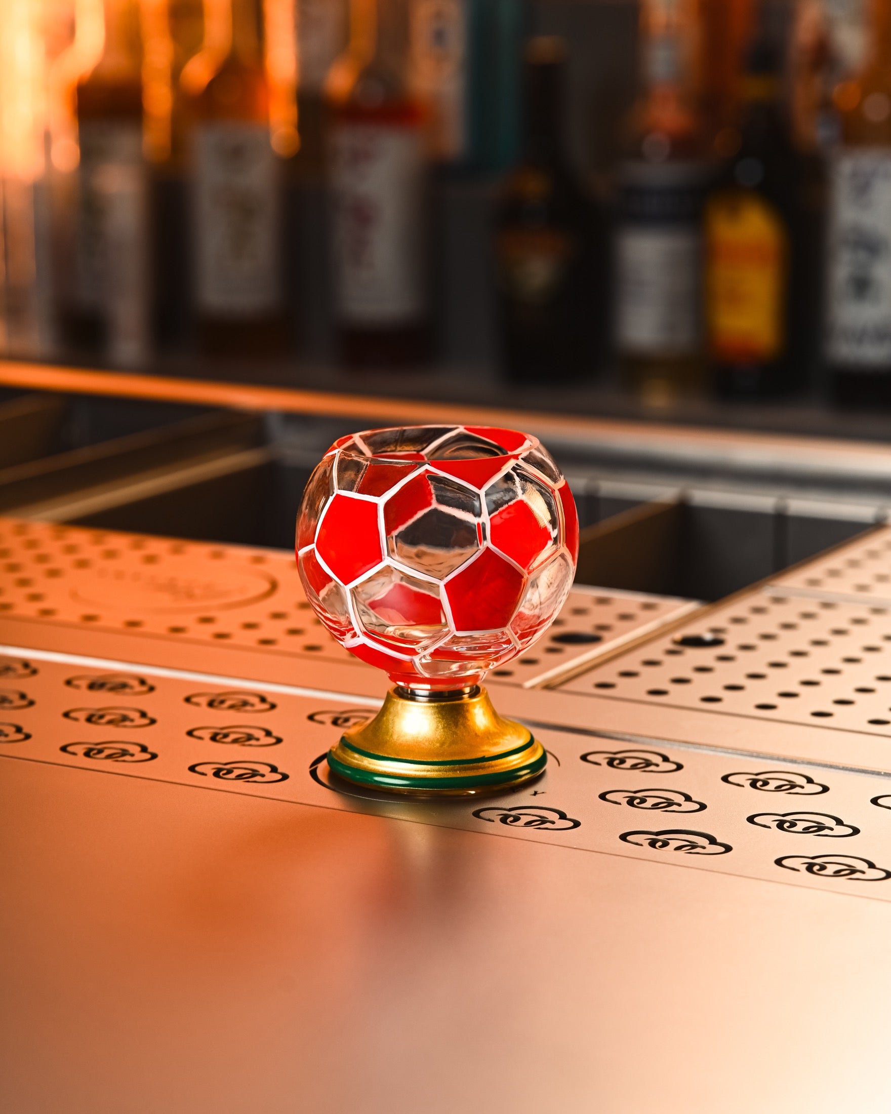 Sports-Themed Spinning-Rotating Glass Cups