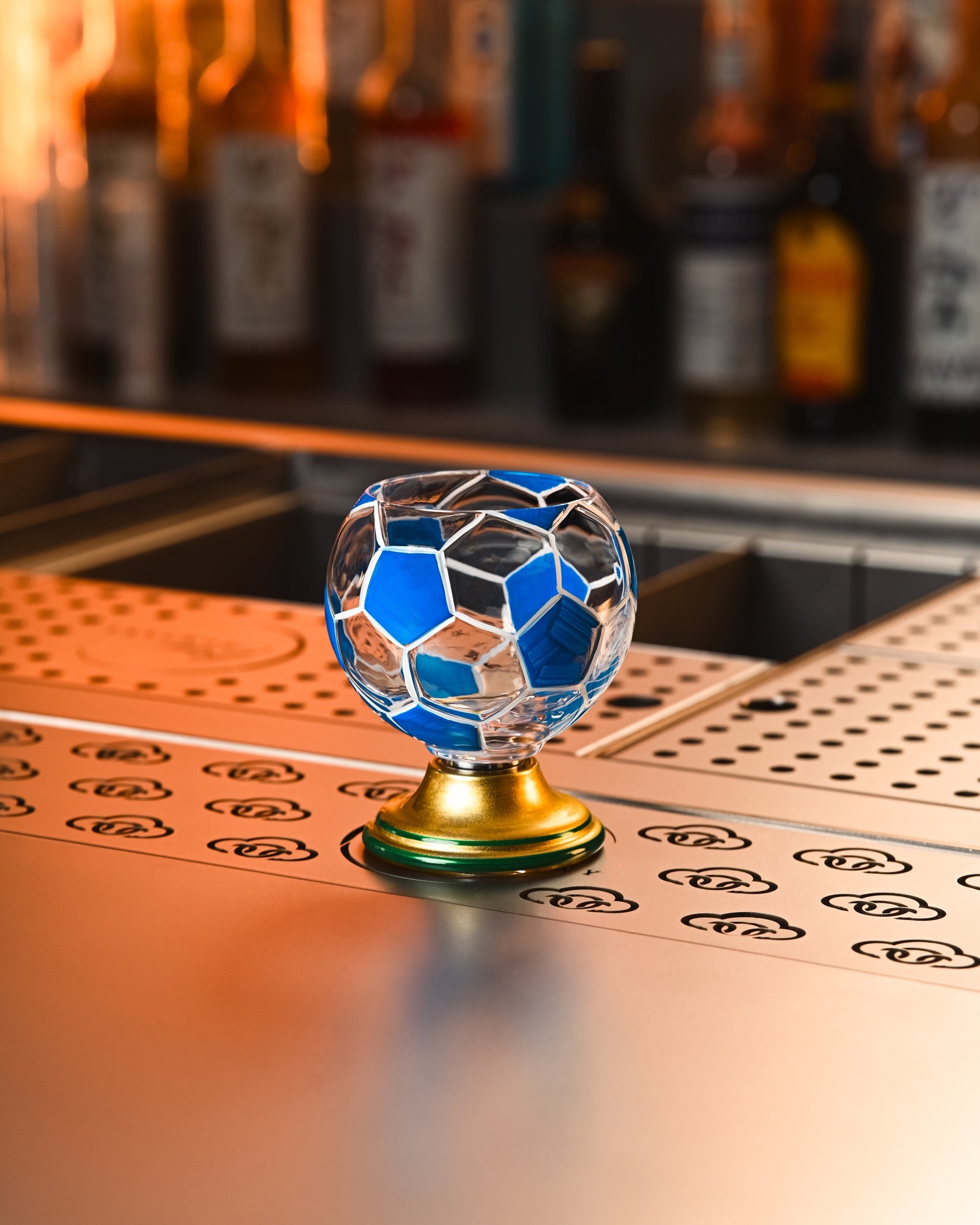 Sports-Themed Spinning-Rotating Glass Cups